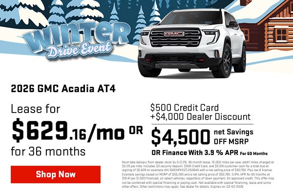 2026 GMC Acadia AT4