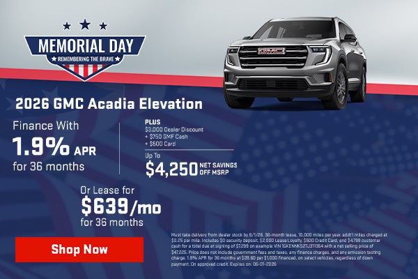 2026 GMC Acadia Elevation